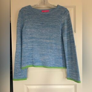 Lilly Pulitzer Sky Blue Sweater with Lime Accents